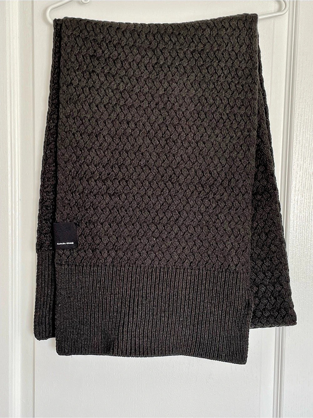 Canada Goose Dark Green Basket Stitch Scarf